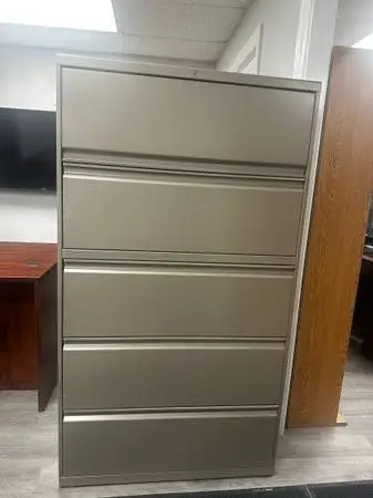 OFFICE FILE CABINET 5 DRAWERS LATERAL METAL FILE