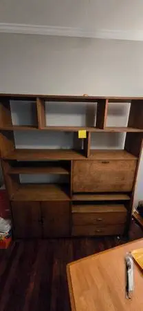 Solid wood(pecan or walnut) bookshelf