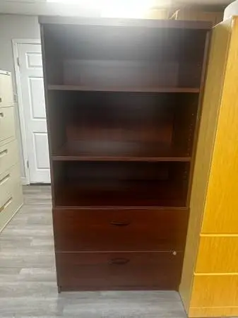 OFFICE BOOKCASE COMBO FILE CABINET 2 DRAWERS LATERAL FILE