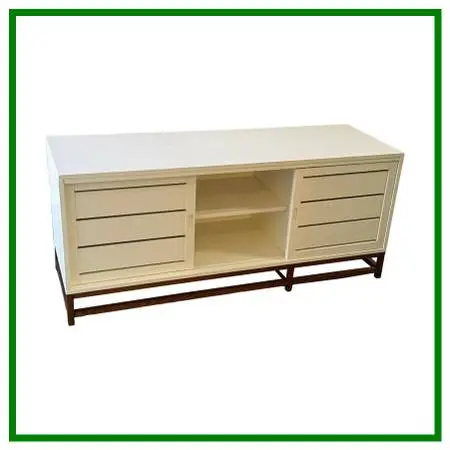 Crate & Barrel Clapboard Media Console, White