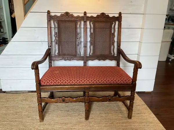 Antique Cane Back Settee