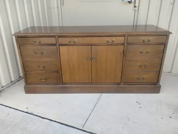 Vintage 1980s Credenza / TV Stand - Made by Boling in NC!