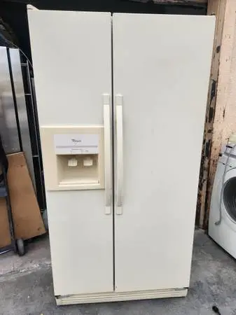 Whirlpool full size bisque color refurbished refrigerator