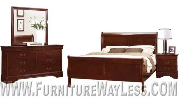 Homelegance Cherry Martini Color Solid Wood Bedroom collection - Queen
