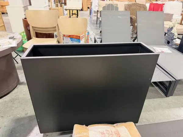 Rectangular Black Planter-Metal Planter Box With Drainage Holes