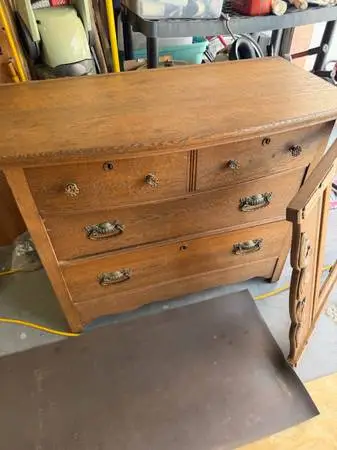 Antique dresser missing mirror