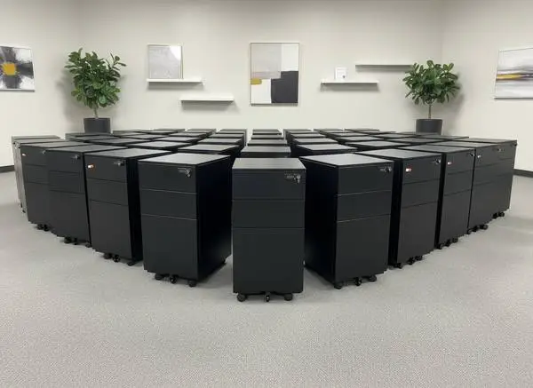 3 Drawer Mobile File Cabinets with Combo Lock
