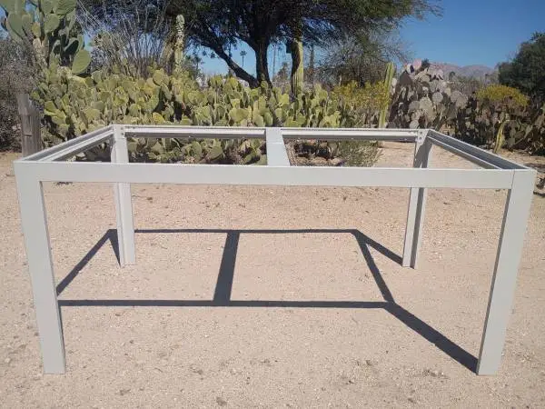 Light Gray Aluminum Very Sturdy Umbrella Option Patio Table Base New
