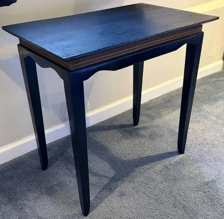 French Style Black Side Table (Restored)