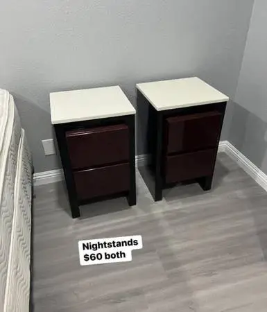 Marble top nightstands
