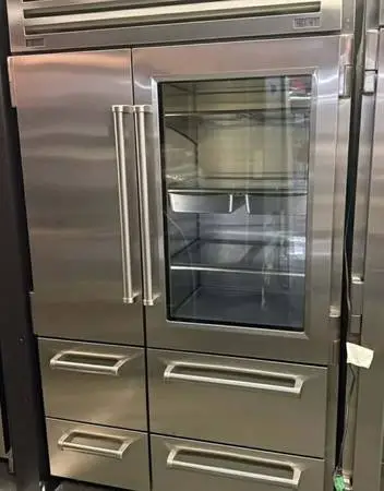 Subzero pro 48 stai less steel built in refrigerater