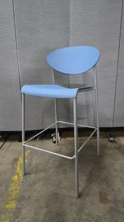 **CLEARANCE** Pre-Owned Izzy Smile Bar Height Stool (Aqua)