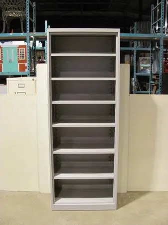 Steelcase metal bookcase shelf w/6 shelves (30 wide x 15 x 80 high)