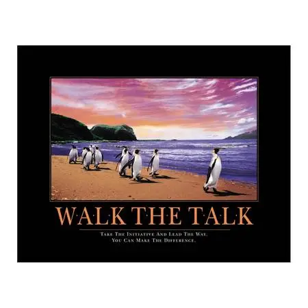 WALK THE WALK Professionally Framed Matted Glass Art New $270