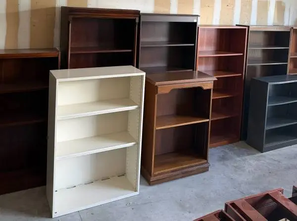 Many bookshelves for sale