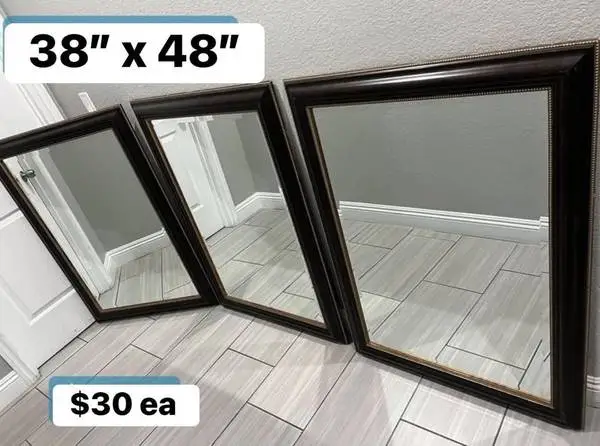 38” x 48” mirrors