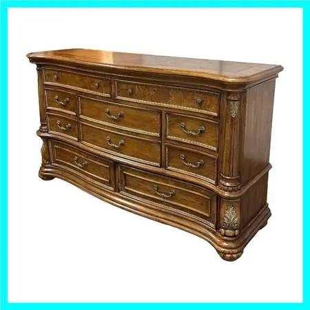 Traditional Carved Wood Dresser