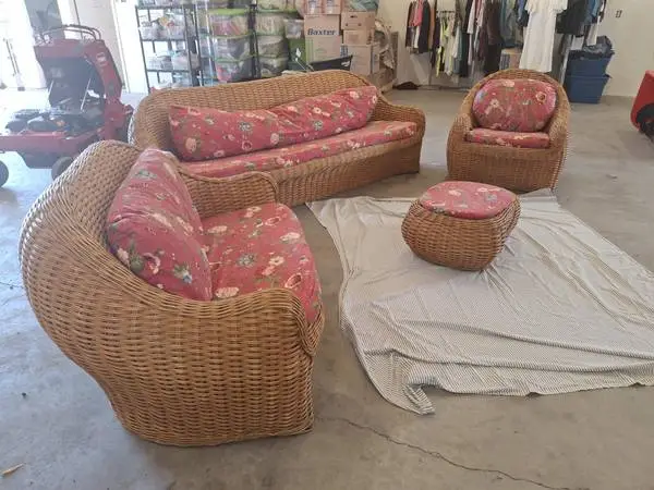 Wicker Rattan Living Room Set