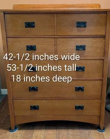 CHEST OF DRAWERS AND DRESSER