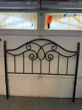 Queen size bed Heavy metal headboard W60”x 52” H