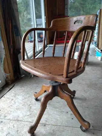 Antique Oak desk chair