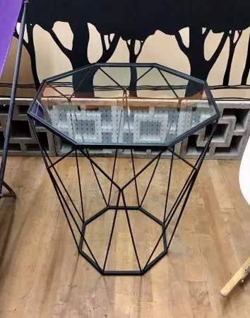 Modern Wire Diamond Shape Side Table