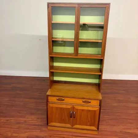 7 Vintage Mid-Century Bookcases, Displays, Cabinets