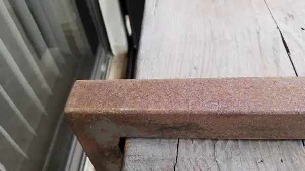 Reclaimed Wood and Metal Bench