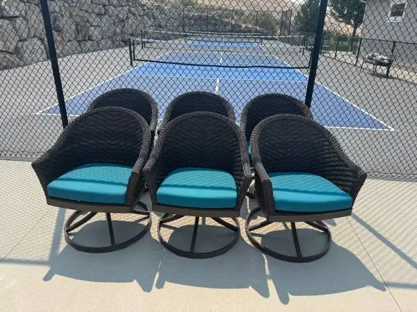 Wicker patio chairs