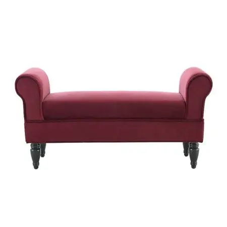 Linon Lillian Bench upholstered bench berry color L45”*W17”(address in descr