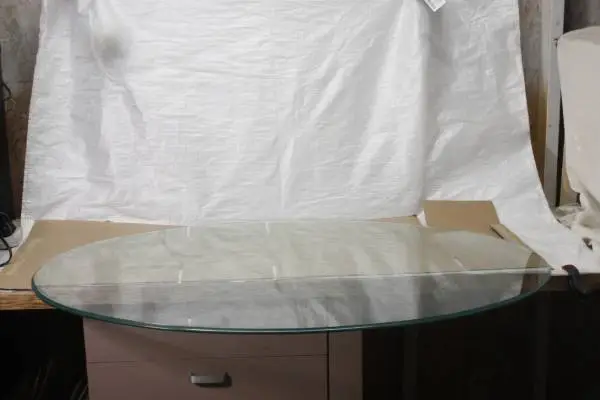 Coffee Table Oval Glass Table Top - Perfect Cond. - Oval 45 x 32