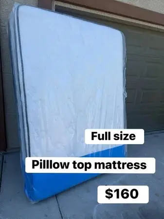 Brand new full size pillow top mattress