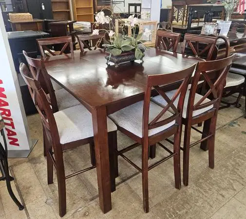 The Big Square 10-Piece Counter-Height Dining Set - FREE DELIVERY