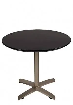 *3 New Espresso 24 Round Table w/19.5h Chrome Flip Top Base Reg$280