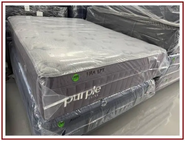 QUEEN SIZE PURPLE LUXE REJUVENATE PLUS PILLOW TOP MATTRESS & BOX BED
