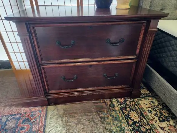 2 Drawer Traditional Wood Lateral File Cabinet