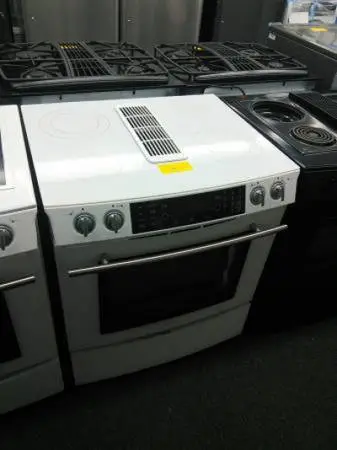 🔦🐣 WHITE JENN-AIR ELECTRIC DOWNDRAFT DOWN-DRAFT RANGE STOVE OVEN