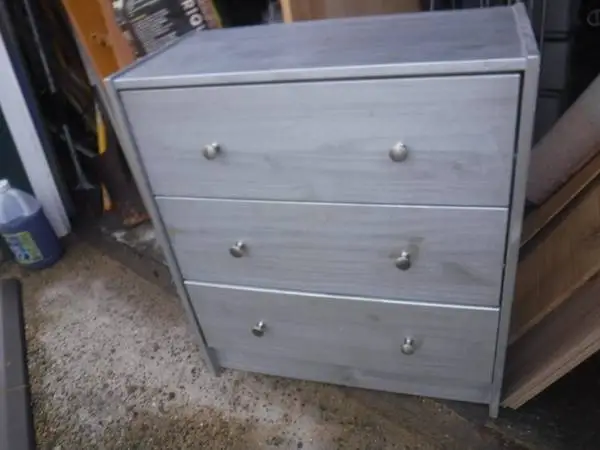 Silver 3 Drawer Dresser