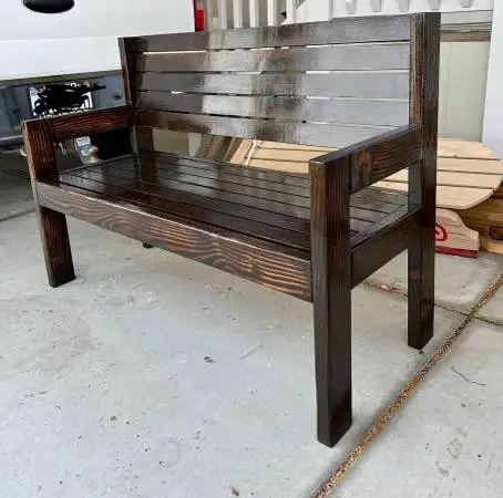 Handmade Rustic wooden Bench . All wood