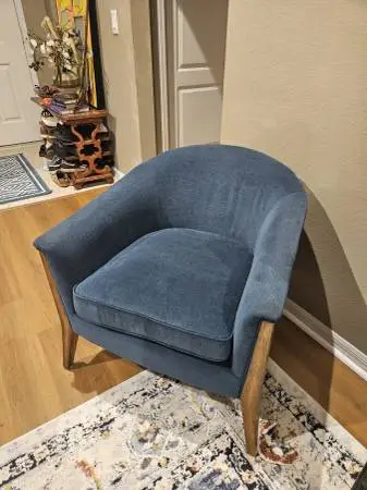 2 blue accent Four Hands Nomad Chair