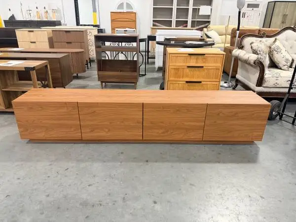 Gaiatis Mid-Century Modern 78 TV Stand For TVs Up To 90 Walnut