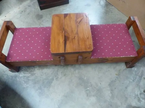 Vintage 80s Coffee Table and Foot Rest