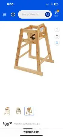 Wood Children’s High Chair