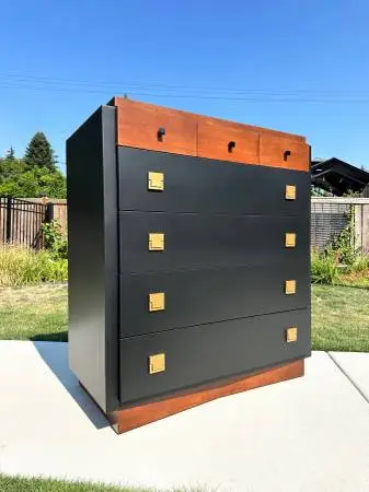Vintage Midcentury Modern 7 Drawer Dresser - Refinished