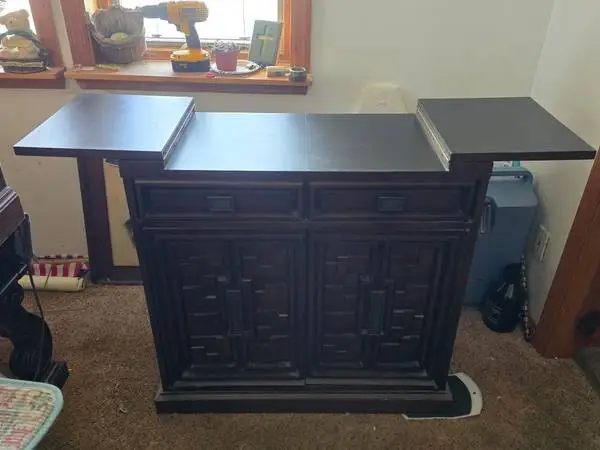 Wood Sideboard Cabinet with Decorative Doors