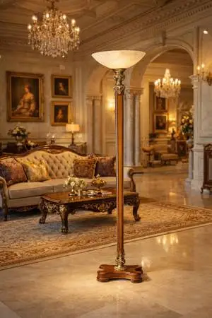 Classic Wood Floor Lamp – Elegant & Sturdy