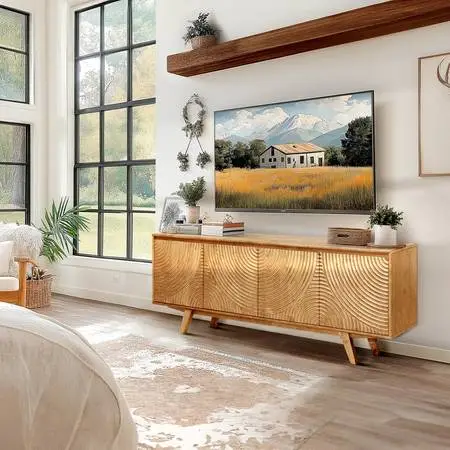 Brand new Acacia Wood TV Console