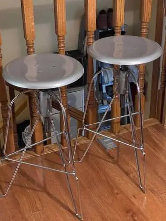 SET OF JEFF COVEY MODEL SIX ALUMINUM STOOLS FOR HERMAN MILLER