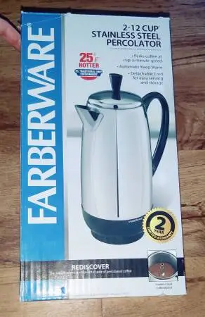 farberware stainless steel perculator 12 cup