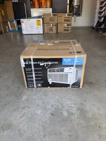 LG 8,000 BTU 115V Window Air Conditioner with Remote and 3 Fan Speeds